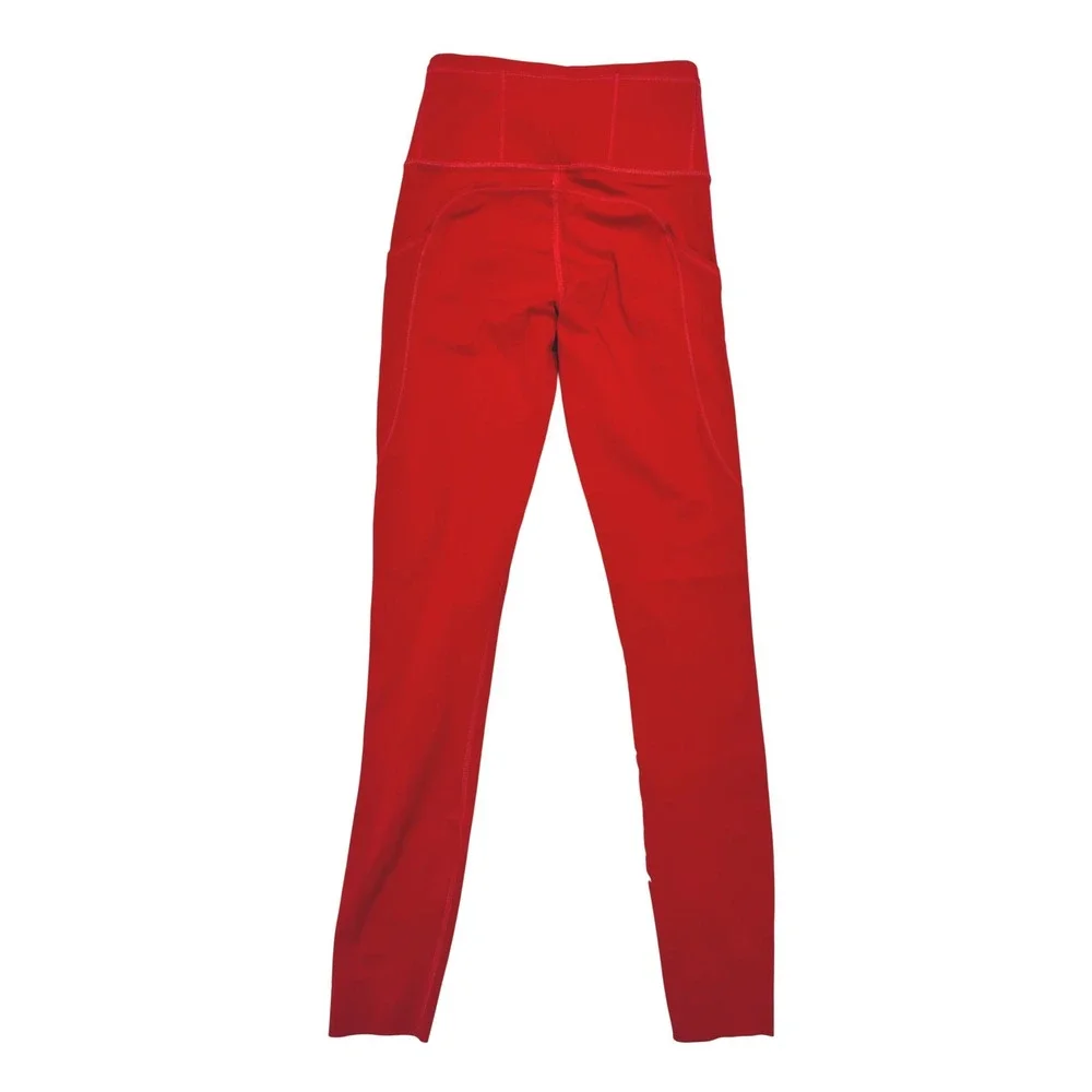 Lululemon Fast & Free‎ 7/8 Tight II *Non-Reflective Nulux 25" Dark Red size 2 - Picture 2 of 3
